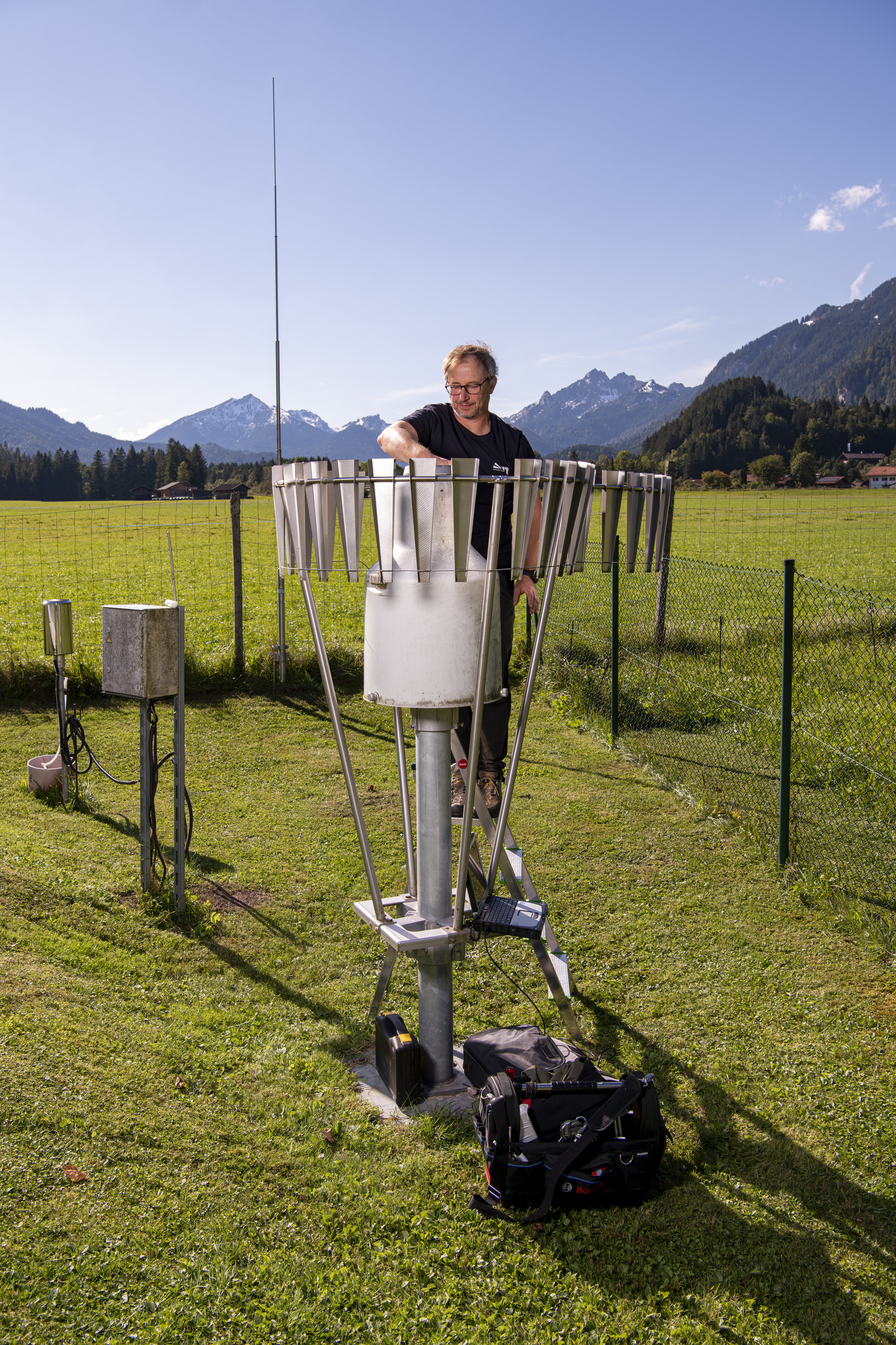 Wartung am Pluvio System