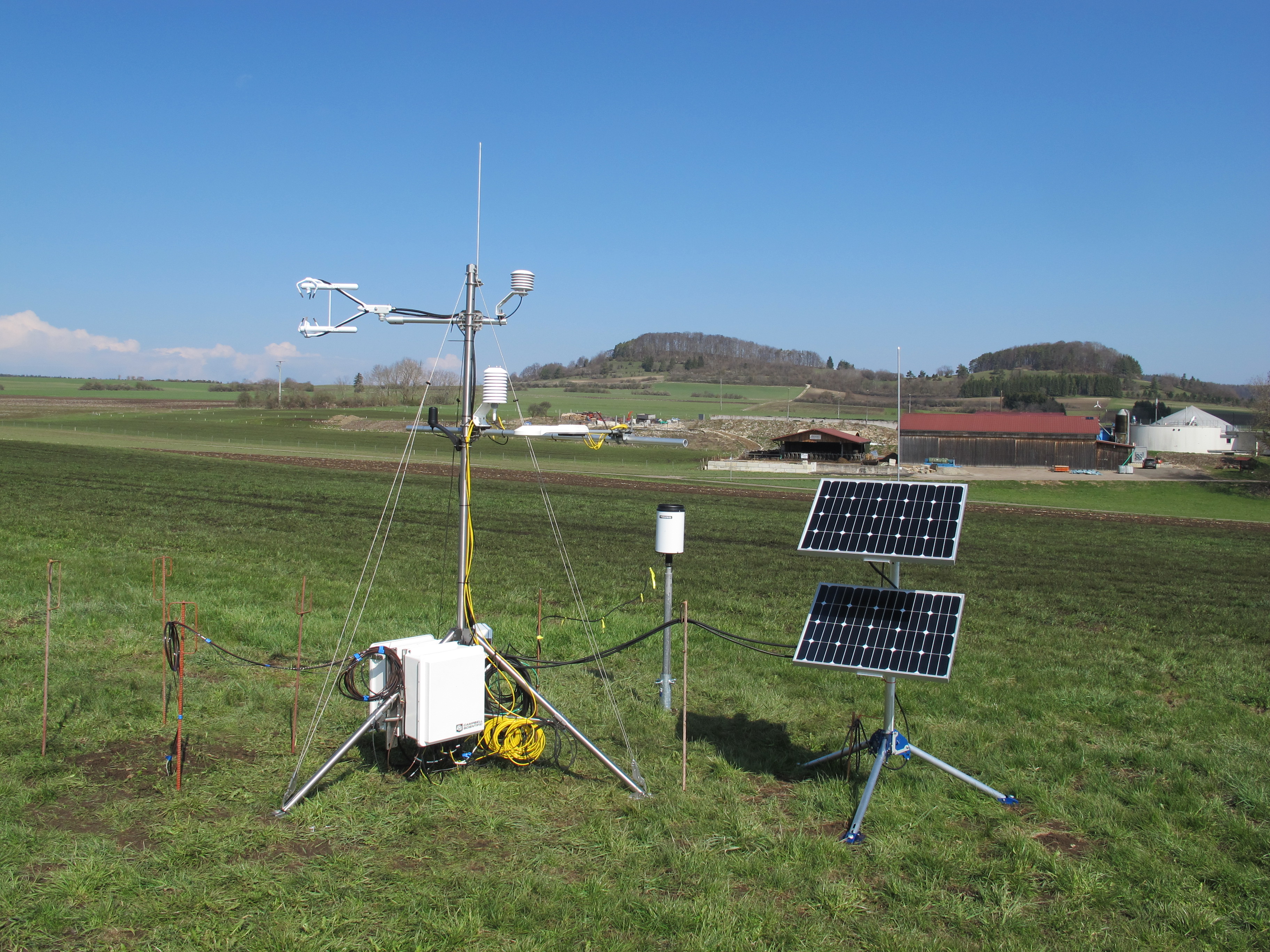 Wetterstation im Feld